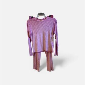 Juicy Couture Pink Glam Long Sleeve Top & Pants Sleepwear size L - NWT ***